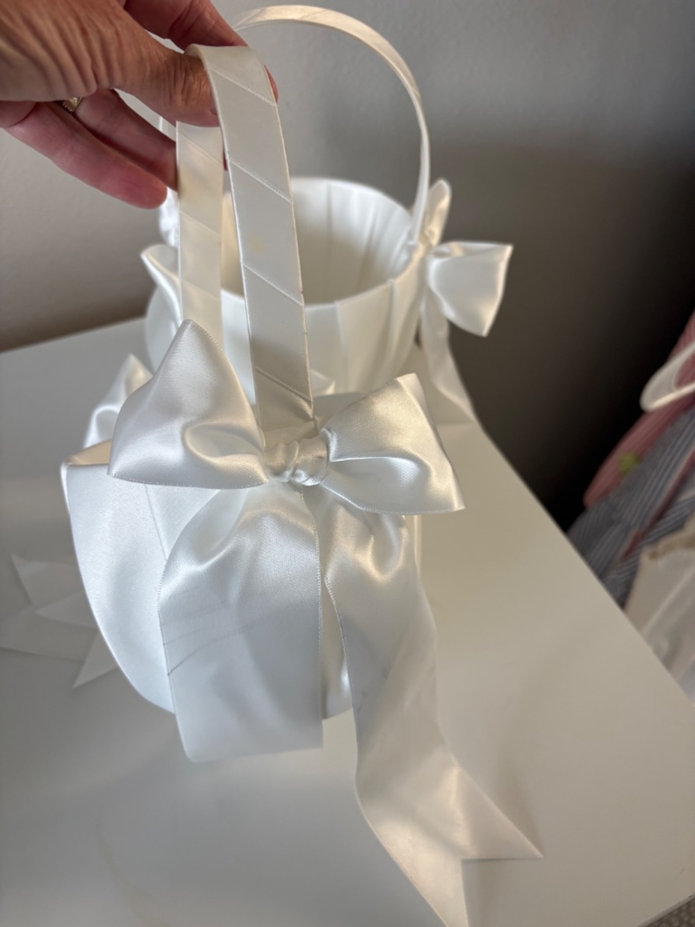 Set of Two Wedding Flower Girl Baskets - Picture 7 of 8